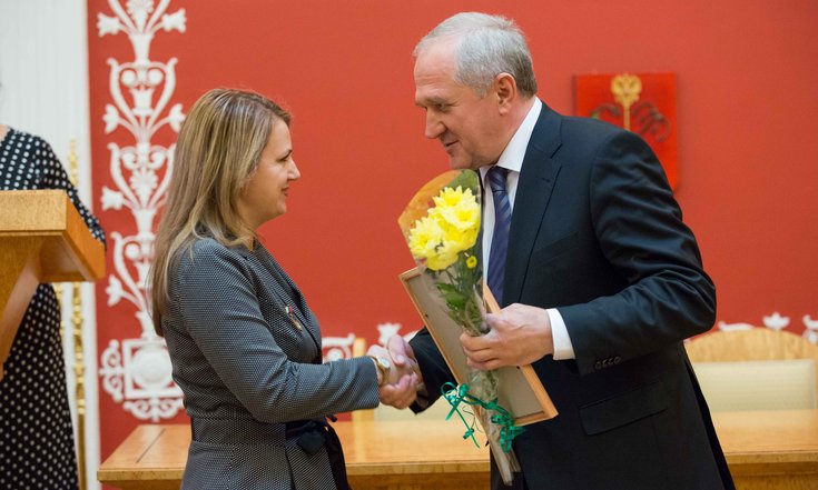 Вручение свидетельств на гранты Президента РФ