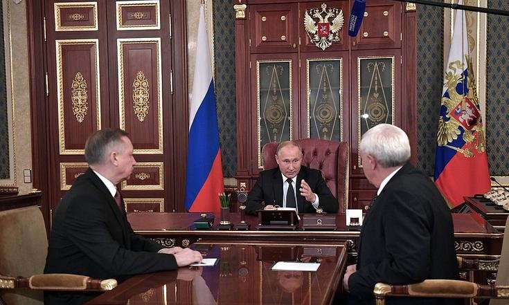 Встреча В.Путина с А.Бегловым и Г.Полтавченко